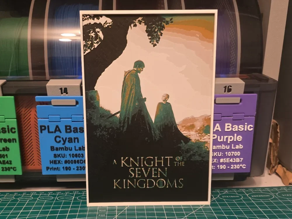 A Knight of the Seven Kingdoms Poster - Hueforge by Lumpy3D HueForge model: A Knight of the Seven Kingdoms Poster - Hueforge by Lumpy3D