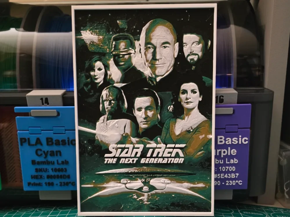 Star Trek: The Next Generation - Hueforge Art by Lumpy3D HueForge model: Star Trek: The Next Generation - Hueforge Art by Lumpy3D