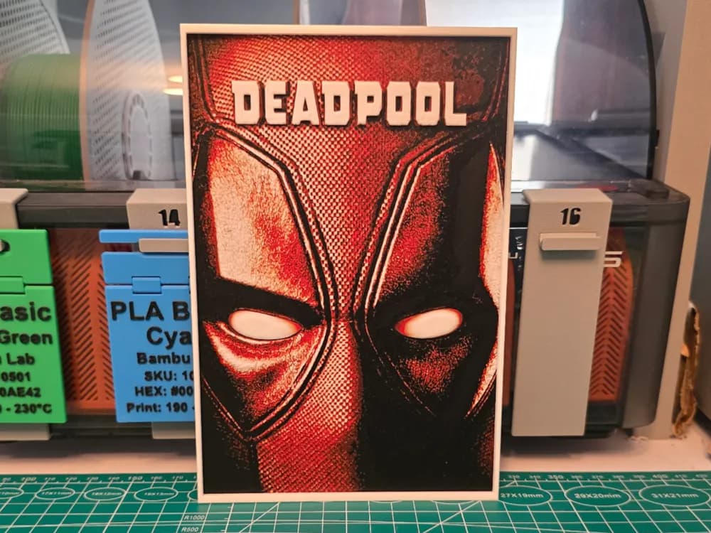 Deadpool Movie Poster V2 - Hueforge Art Deadpool Movie Poster V2 - Hueforge Art