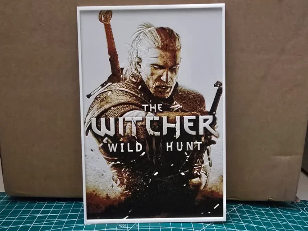 HueForge model: The Witcher 3 Poster - Hueforge Art by Lumpy3D