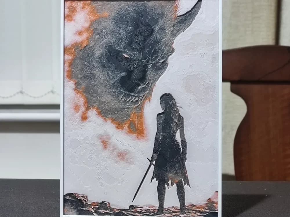 HueForge model: Facing Your Fear - HueForge 4 Color by BoDad