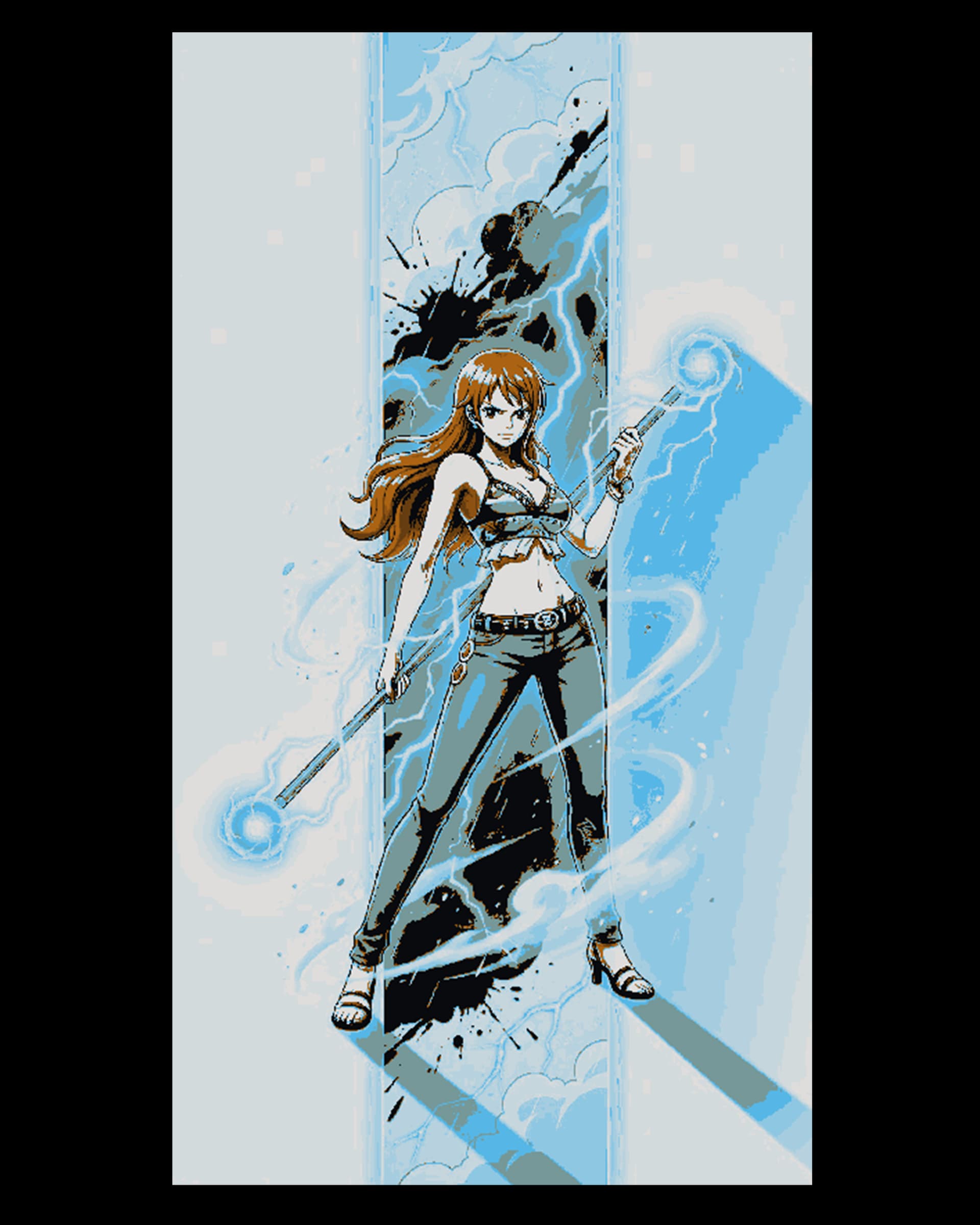 Hueforge Wall Art - Fan depiction of Nami from The Anime One Piece Hueforge Wall Art - Fan depiction of Nami from The Anime One Piece
