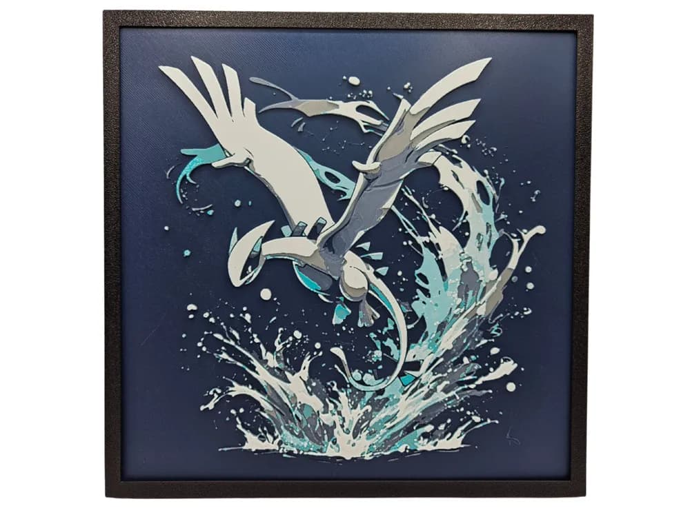 Lugia (Pokemon hueforge) by BusyKikiBee HueForge model: Lugia (Pokemon hueforge) by BusyKikiBee
