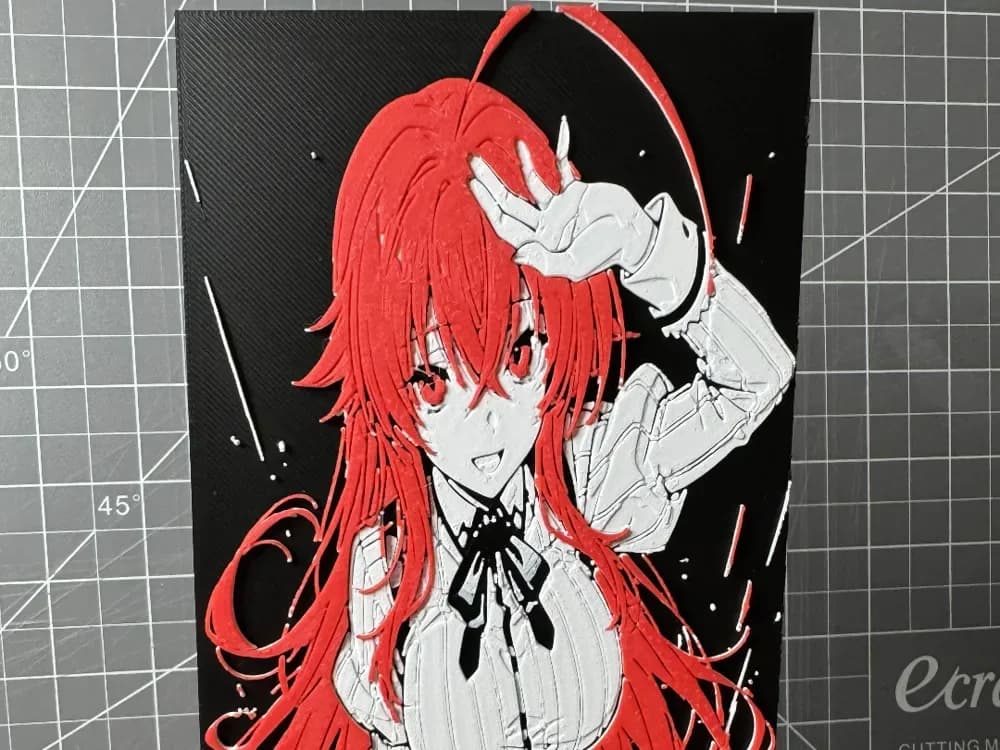Hueforge of Rias Gremory high-school dxd by SBC Creations HueForge model: Hueforge of Rias Gremory high-school dxd by SBC Creations