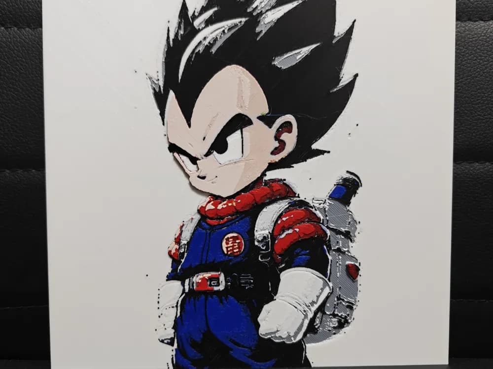 HueForge model: Vegeta Kid Dragon Ball DAIMA by TheHueforgeLady