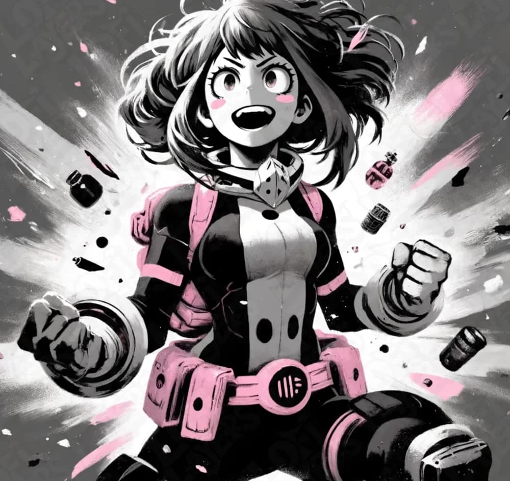 Ochaco "Uravity" Uraraka Hueforge by LoFi Layers HueForge model: Ochaco "Uravity" Uraraka Hueforge by LoFi Layers