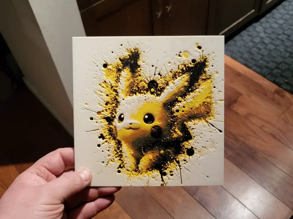 Graffiti Pikachu Hueforge by 3Ree Printing HueForge model: Graffiti Pikachu Hueforge by 3Ree Printing