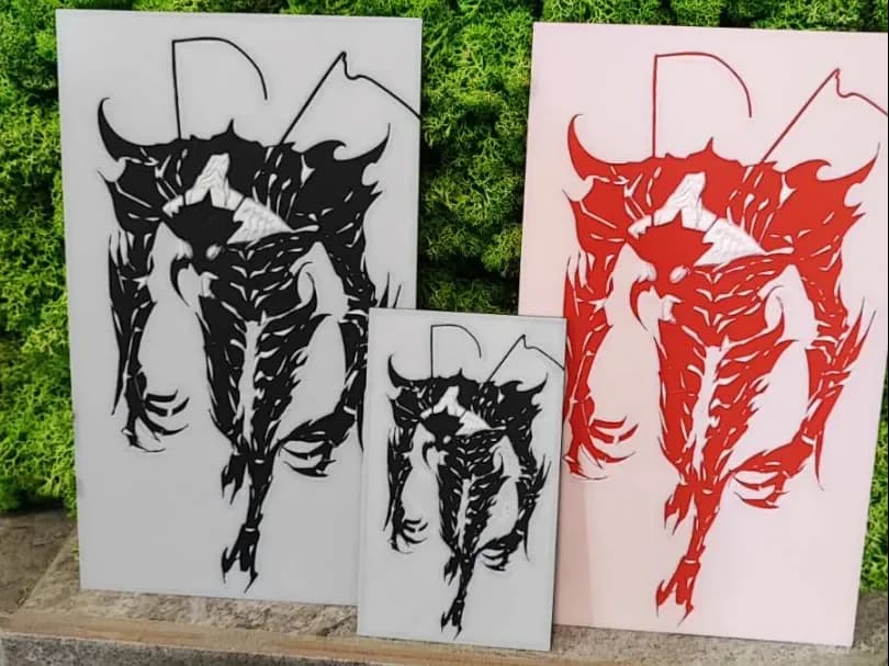 Beru - Both Picture and card by Garuda3D HueForge model: Beru - Both Picture and card by Garuda3D