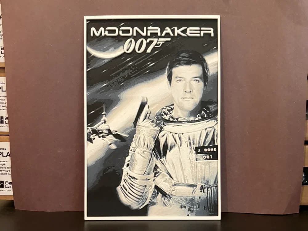 Moonraker (Roger Moore) Hueforge by Estiv HueForge model: Moonraker (Roger Moore) Hueforge by Estiv