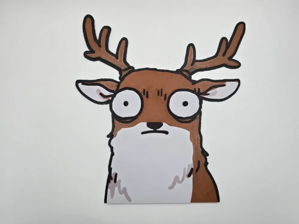 Reindeer blasé by Kactus Fpv HueForge model: Reindeer blasé by Kactus Fpv