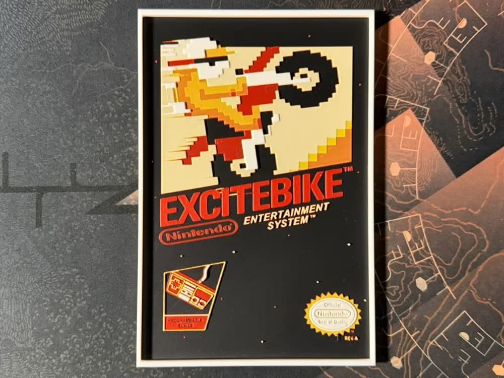 Excitebike - Hueforge by ZorPrime7 HueForge model: Excitebike - Hueforge by ZorPrime7