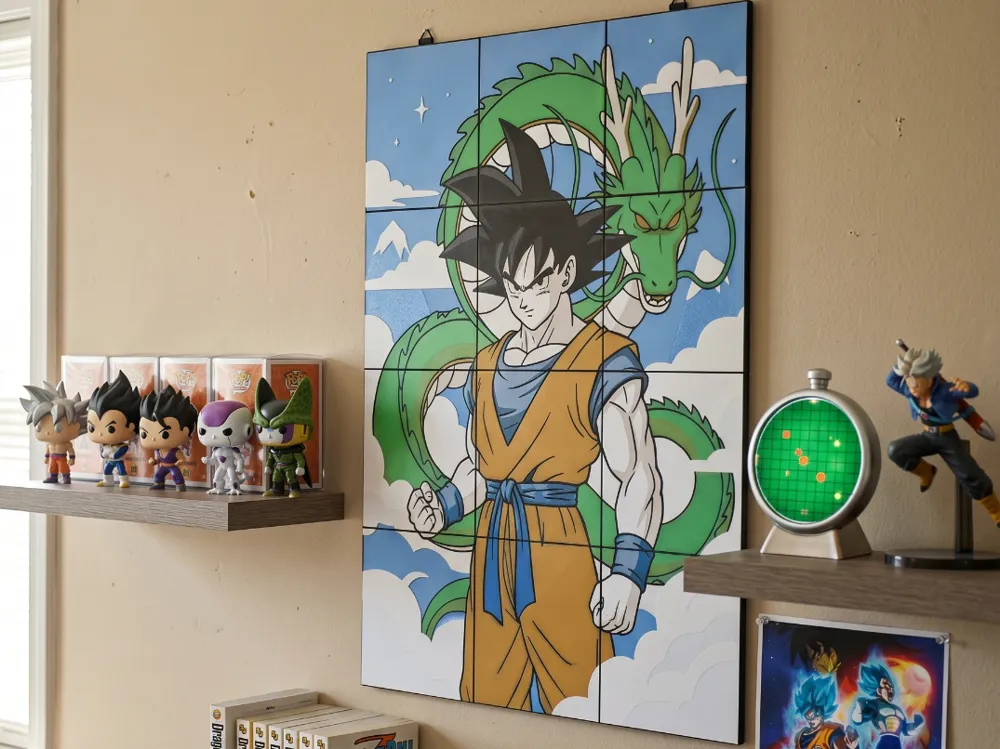 Goku and Shenron XL - HueForge by keko HueForge model: Goku and Shenron XL - HueForge by keko