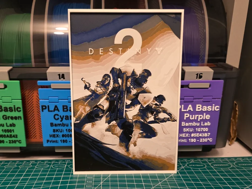 HueForge model: Destiny 2 Game Poster V2 - Hueforge Art by Lumpy3D