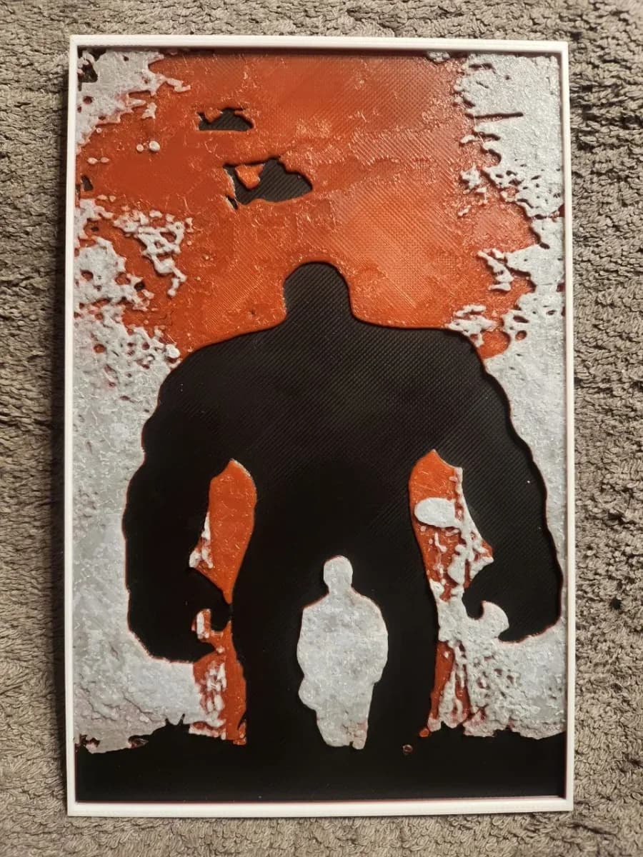 Hulk Poster Vintage - HueForge by keko HueForge model: Hulk Poster Vintage - HueForge by keko