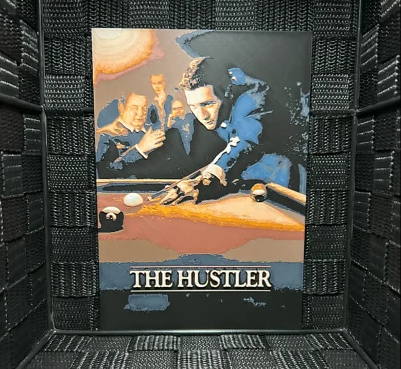 Hueforge Movie Poster -The Hustler - by JoDau HueForge model: Hueforge Movie Poster -The Hustler - by JoDau