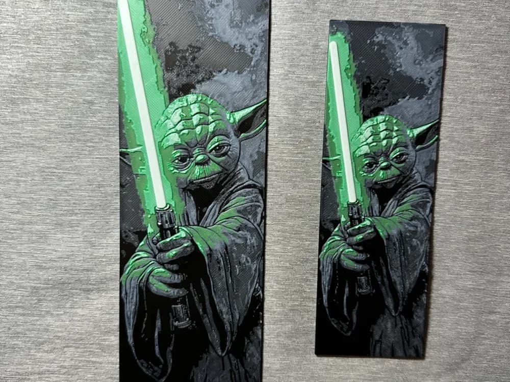 Yoda Hueforge Bookmark - 2 sizes by Hey Ben HueForge model: Yoda Hueforge Bookmark - 2 sizes by Hey Ben