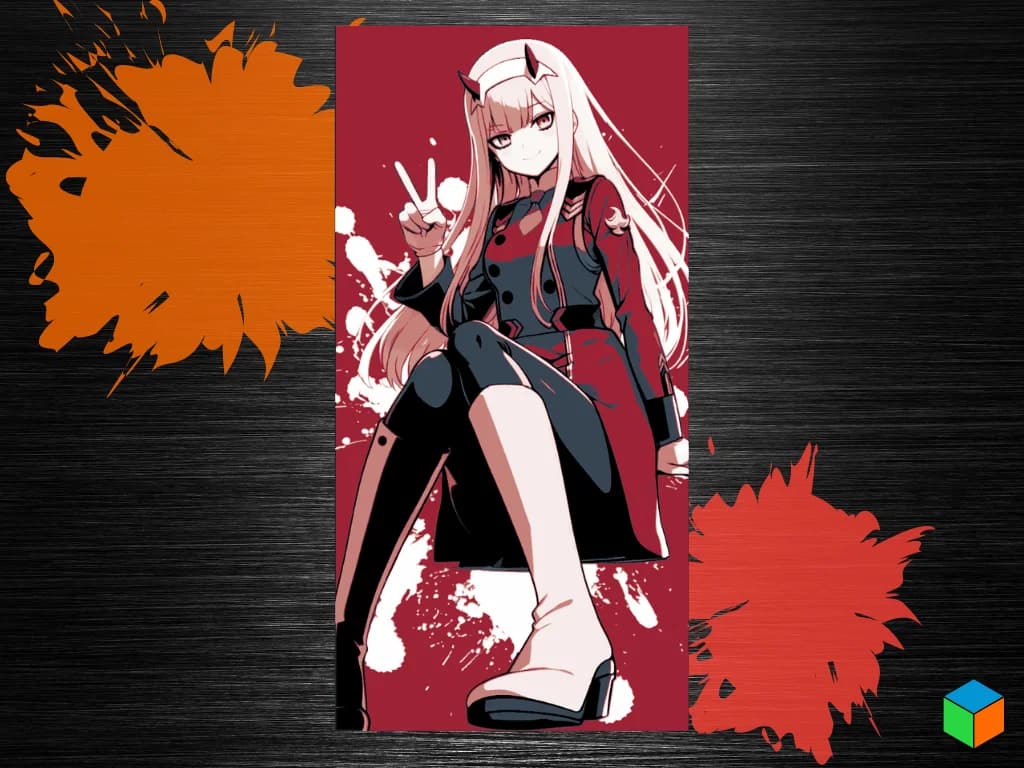 Zero Two by 3D Prints By Vic HueForge model: Zero Two by 3D Prints By Vic