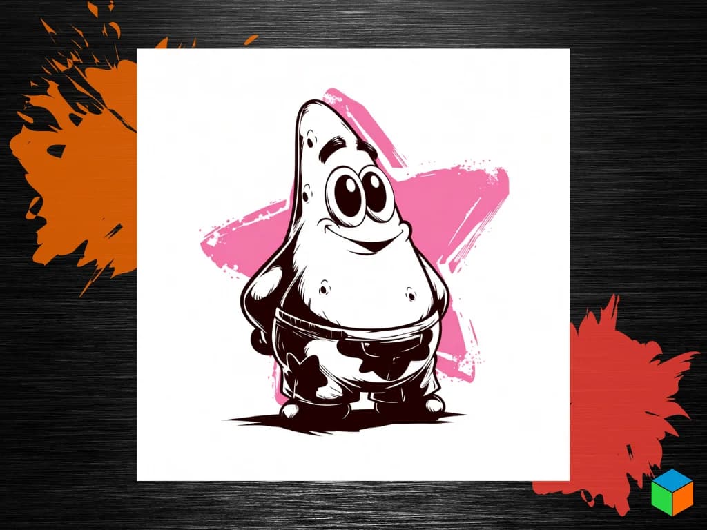 HueForge model: Patrick Star by 3D Prints By Vic