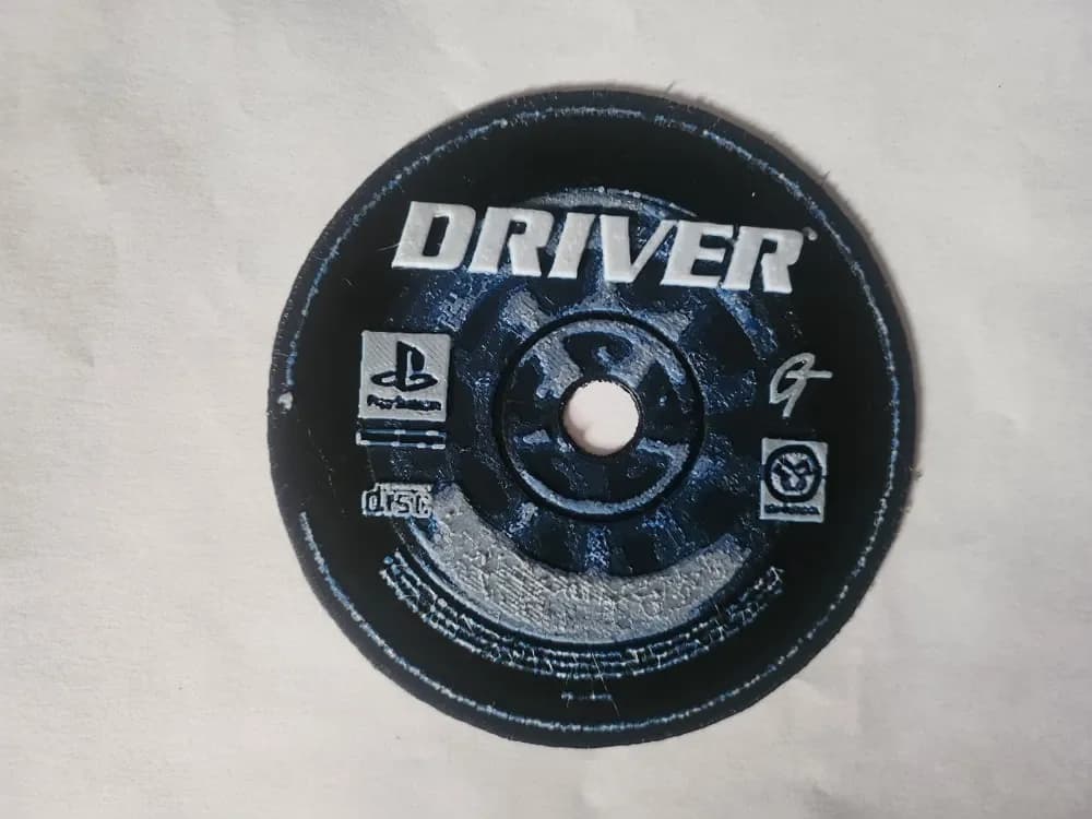 Driver PS1 Disc - HueForge by keko HueForge model: Driver PS1 Disc - HueForge by keko