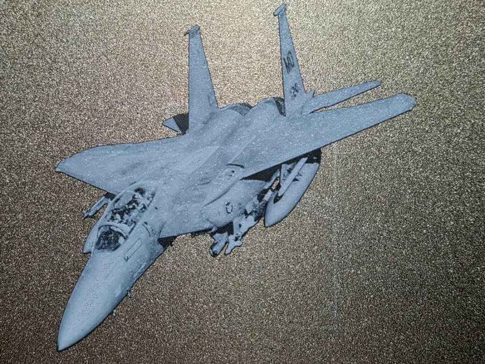 McDonnell Douglas F-15E Strike Eagle Hueforge by AirMechDesigns HueForge model: McDonnell Douglas F-15E Strike Eagle Hueforge by AirMechDesigns