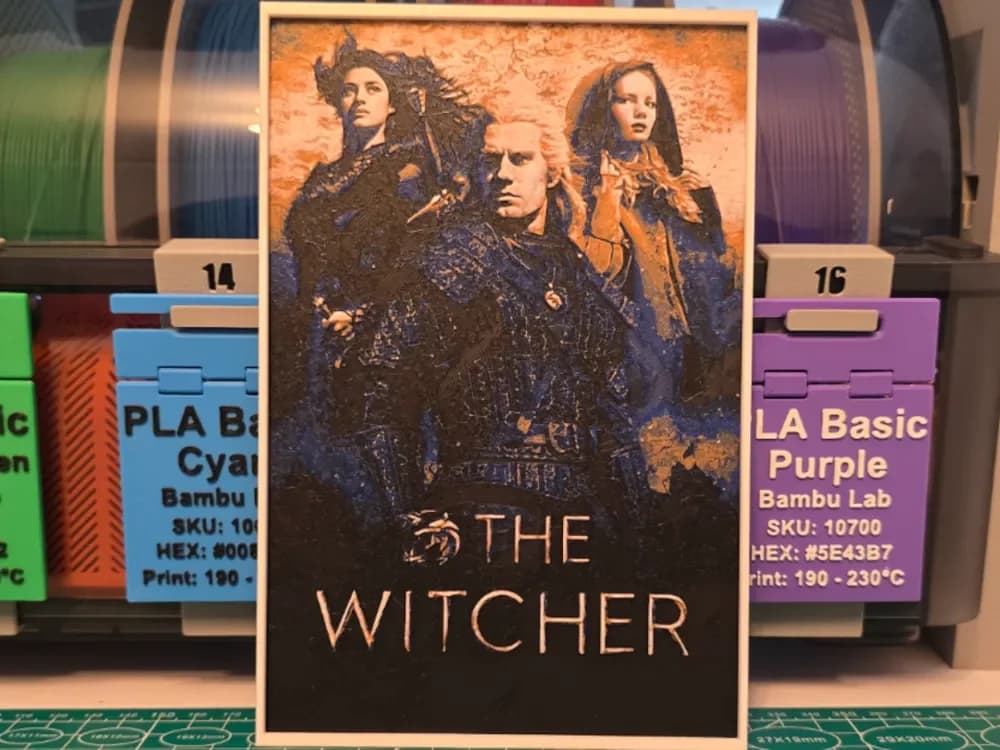 The Witcher Series Poster - Hueforge Art by Lumpy3D HueForge model: The Witcher Series Poster - Hueforge Art by Lumpy3D