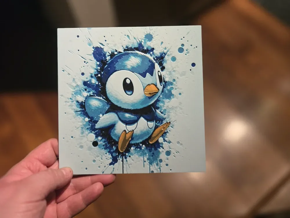 Graffiti Piplup Hueforge by 3Ree Printing HueForge model: Graffiti Piplup Hueforge by 3Ree Printing