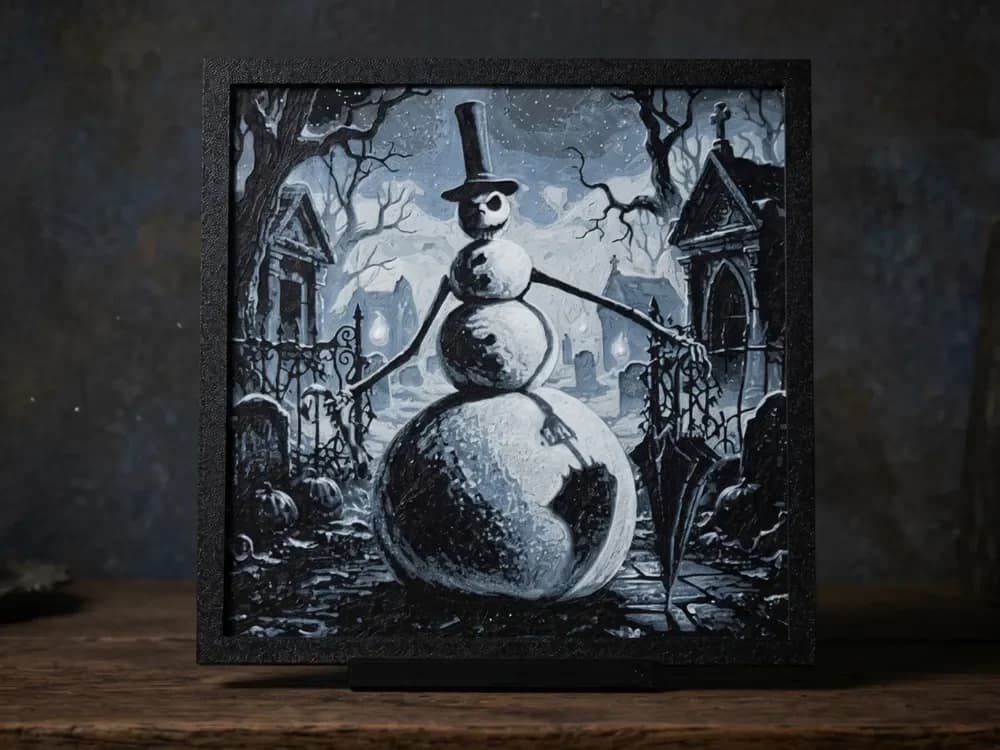 Jack Skellington Snowman - Filament Painting Jack Skellington Snowman - Filament Painting