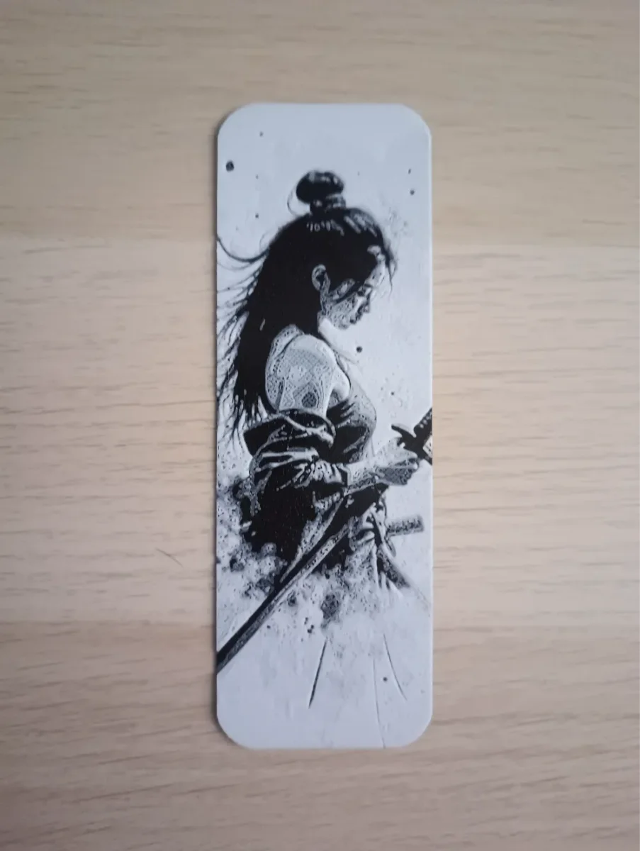 Samurai Girl Bookmark by Atrus Design HueForge model: Samurai Girl Bookmark by Atrus Design