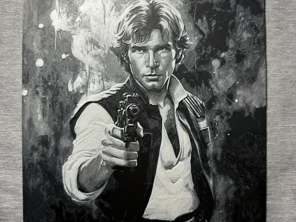 Han Solo Hueforge by Hey Ben HueForge model: Han Solo Hueforge by Hey Ben