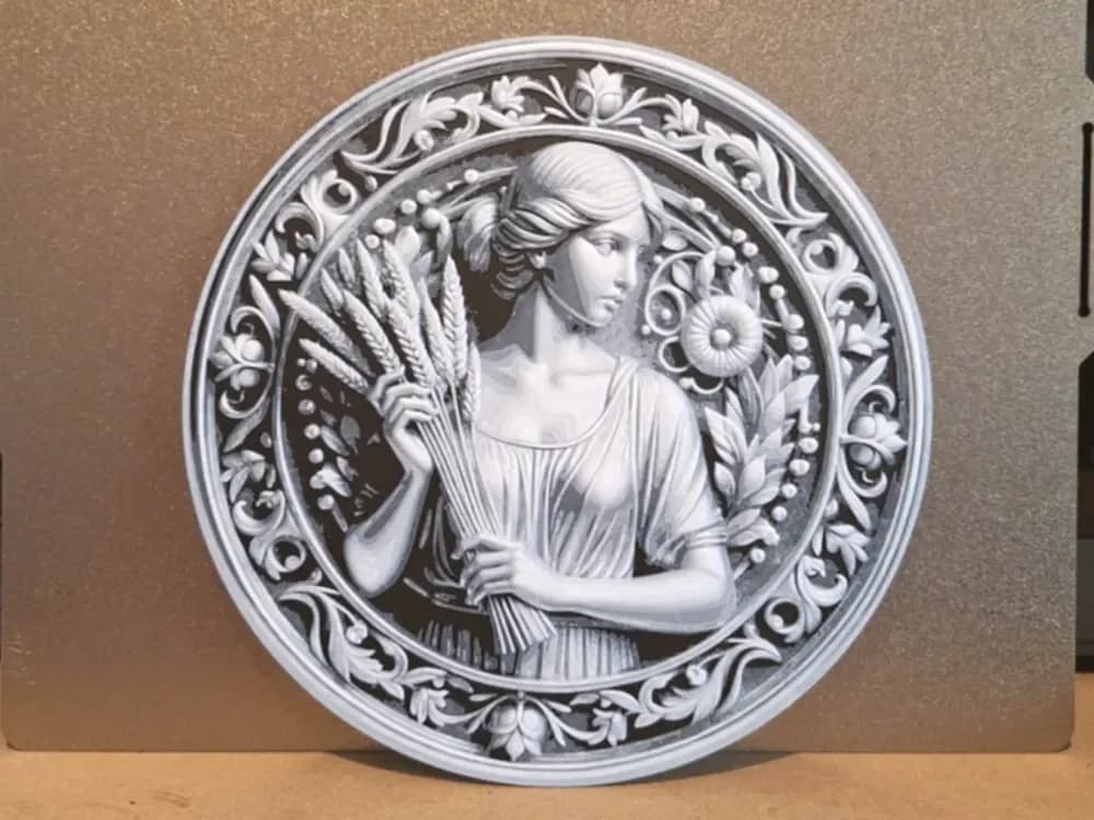 Virgo- Zodiac sign - Hueforge - 2 colours by 3dGlow HueForge model: Virgo- Zodiac sign - Hueforge - 2 colours by 3dGlow