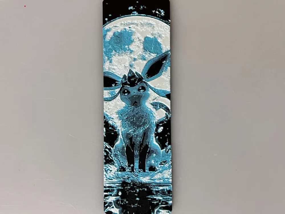 Glaceon - Bookmark by 3djd HueForge model: Glaceon - Bookmark by 3djd