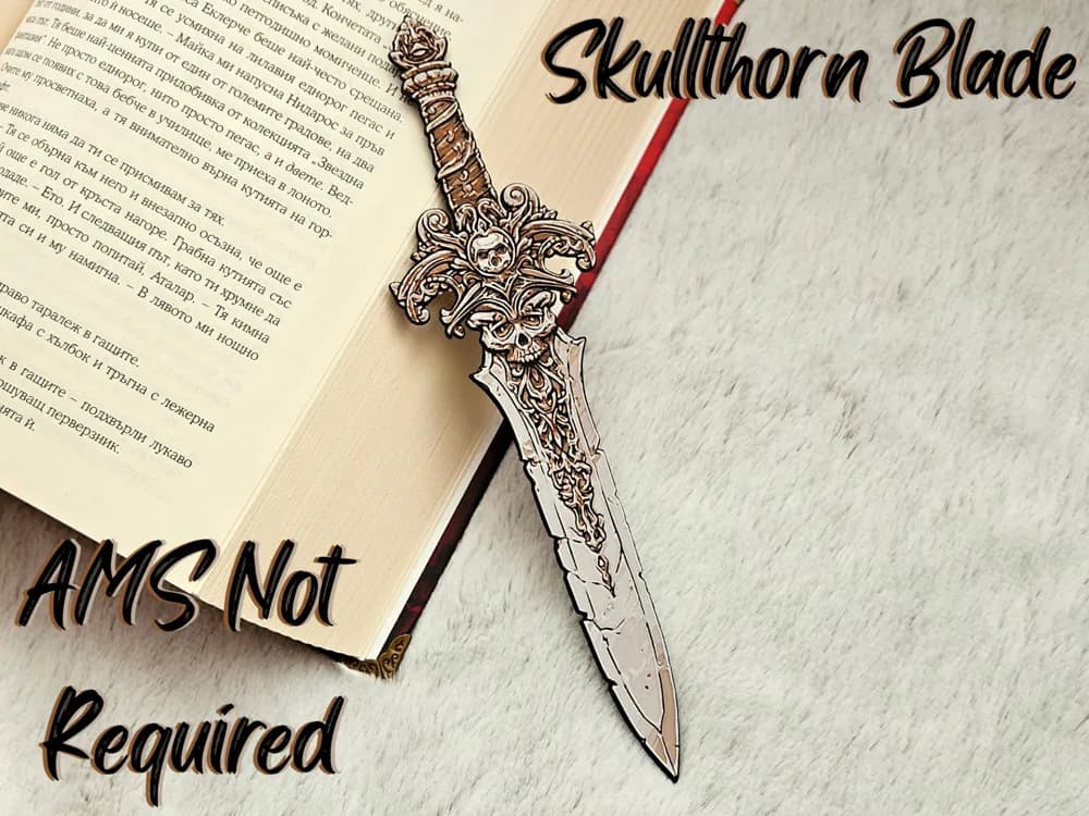 Skullthorn Blade - Bookmark by C3D HueForge model: Skullthorn Blade - Bookmark by C3D