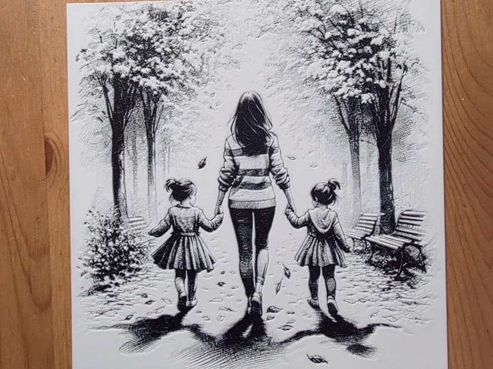 Mum And Girls Hueforge by Morganja HueForge model: Mum And Girls Hueforge by Morganja