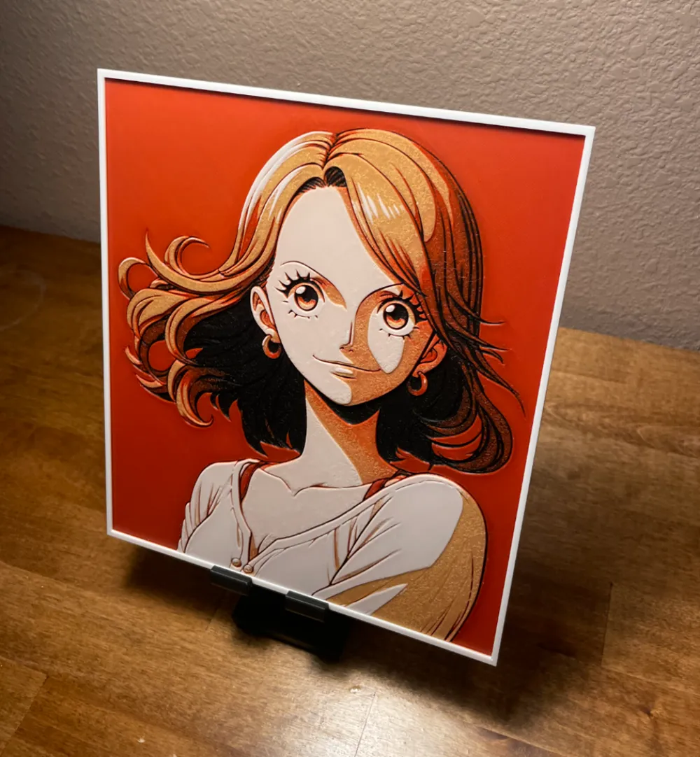 Hueforge - One Piece - Nami by Cloudy Nostalgia HueForge model: Hueforge - One Piece - Nami by Cloudy Nostalgia