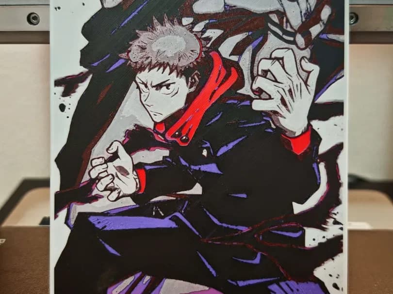 HueForge model: Jujutsu kaisen - Sukuna/Itadori hueforge by bzz999