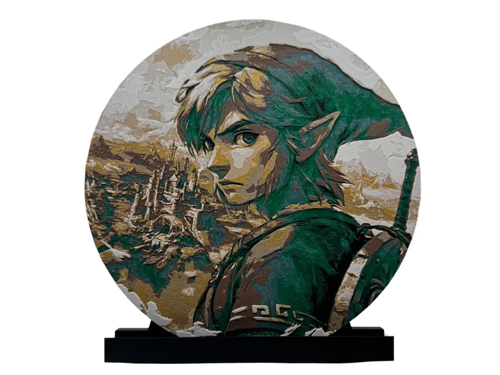 Link - Castle View - Circle by Canadian Gamer HueForge model: Link - Castle View - Circle by Canadian Gamer