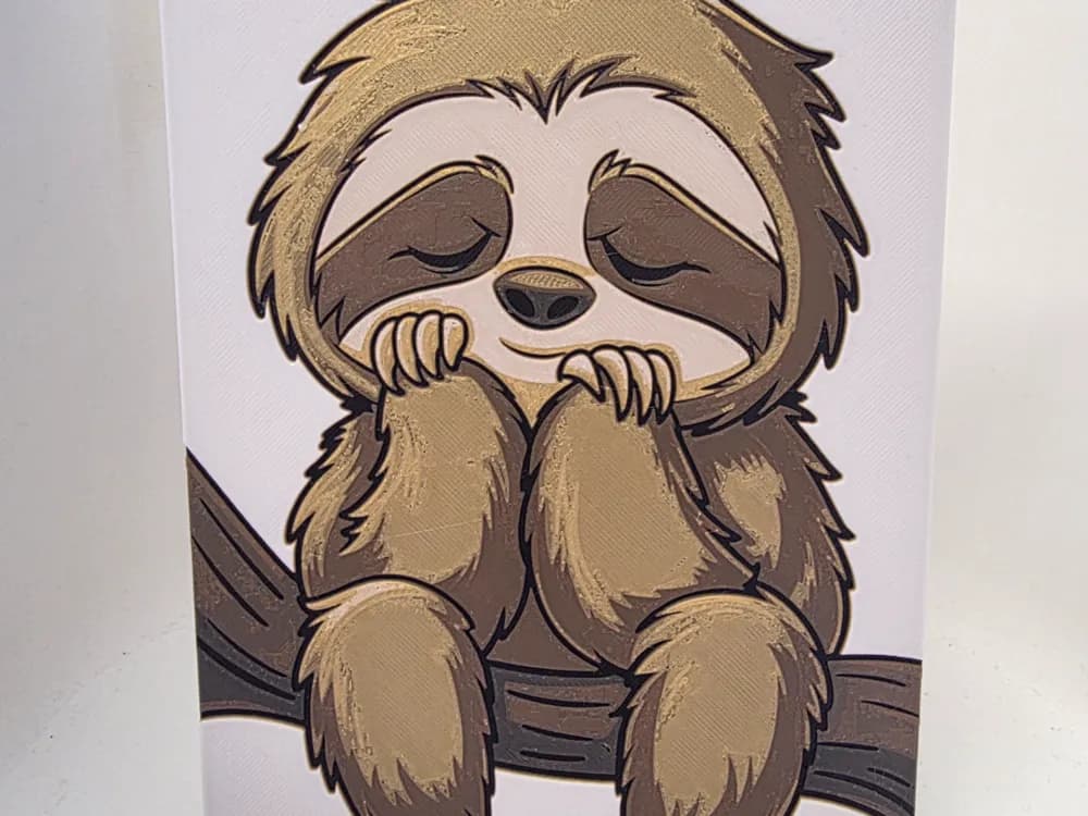 Sleepy Sloth Hueforge by Morganja HueForge model: Sleepy Sloth Hueforge by Morganja