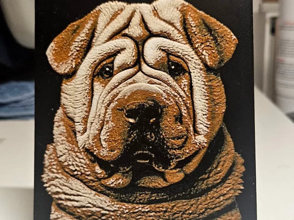 Dog Shar Pei by Mano's 3d_Art HueForge model: Dog Shar Pei by Mano's 3d_Art