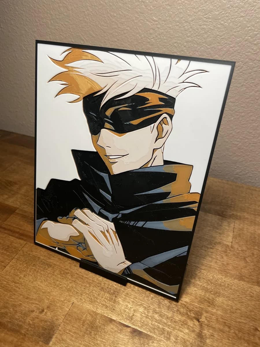 Gojo - Jujutsu Kaisen by Cloudy Nostalgia HueForge model: Gojo - Jujutsu Kaisen by Cloudy Nostalgia