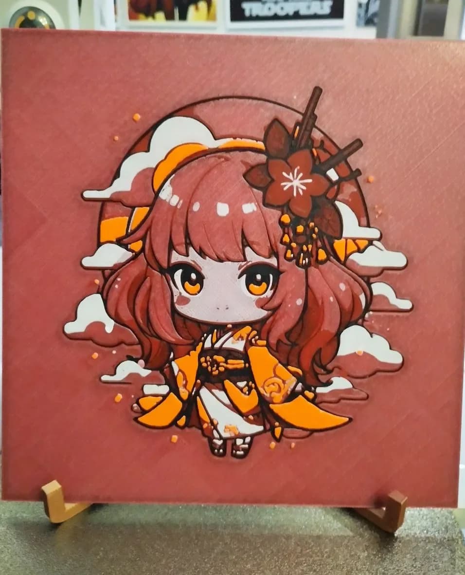 CHIBI GEISHA by FYTY112 HueForge model: CHIBI GEISHA by FYTY112