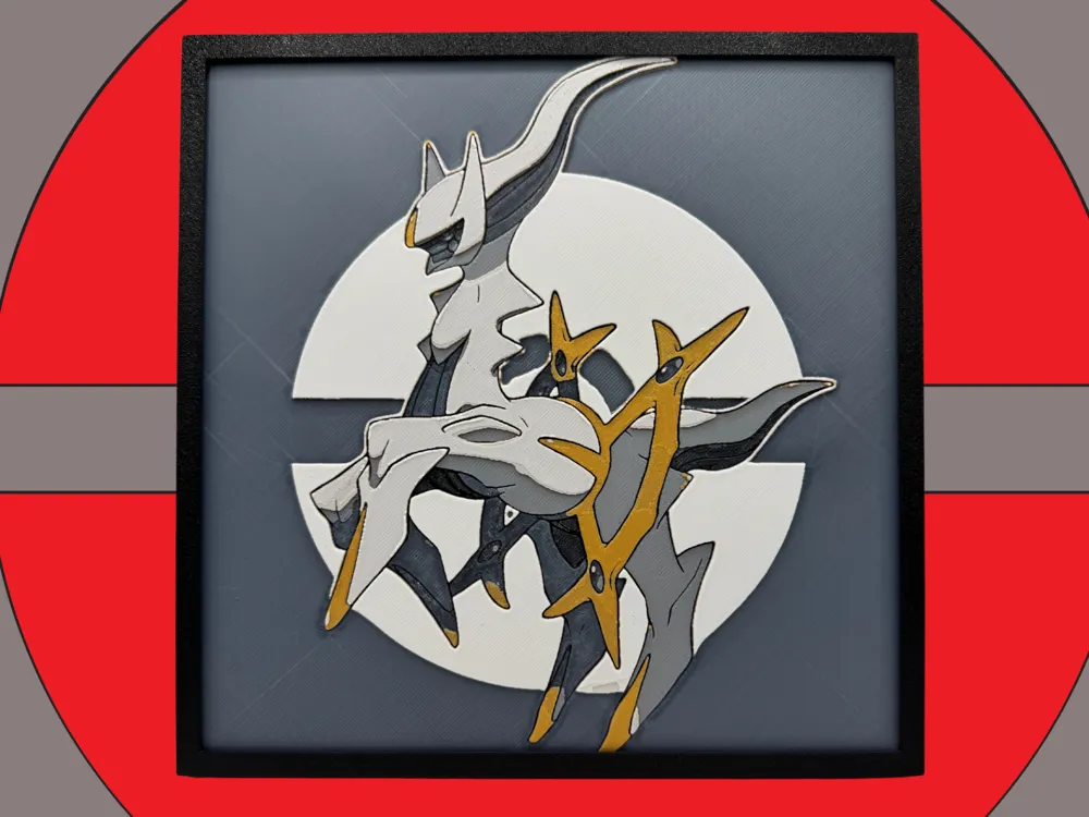 Arceus - Pokemon Hueforge by Canadian Gamer HueForge model: Arceus - Pokemon Hueforge by Canadian Gamer
