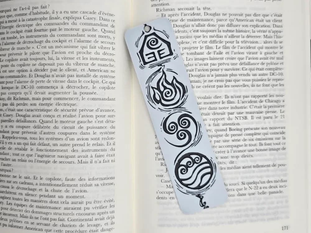 Bookmark 4 elements Avatar by Kactus Fpv HueForge model: Bookmark 4 elements Avatar by Kactus Fpv
