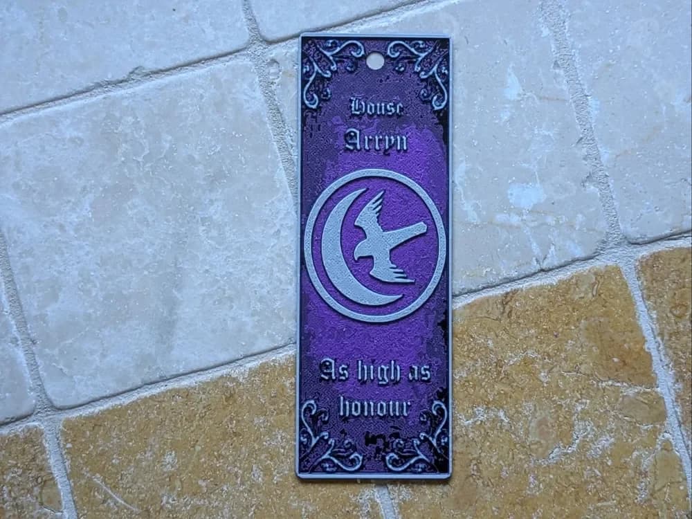 A Game of Throne Bookmark - House Arryn by suaimondi HueForge model: A Game of Throne Bookmark - House Arryn by suaimondi