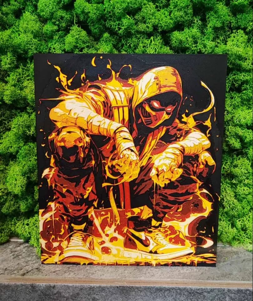 Scorpion Nike by Garuda3D HueForge model: Scorpion Nike by Garuda3D