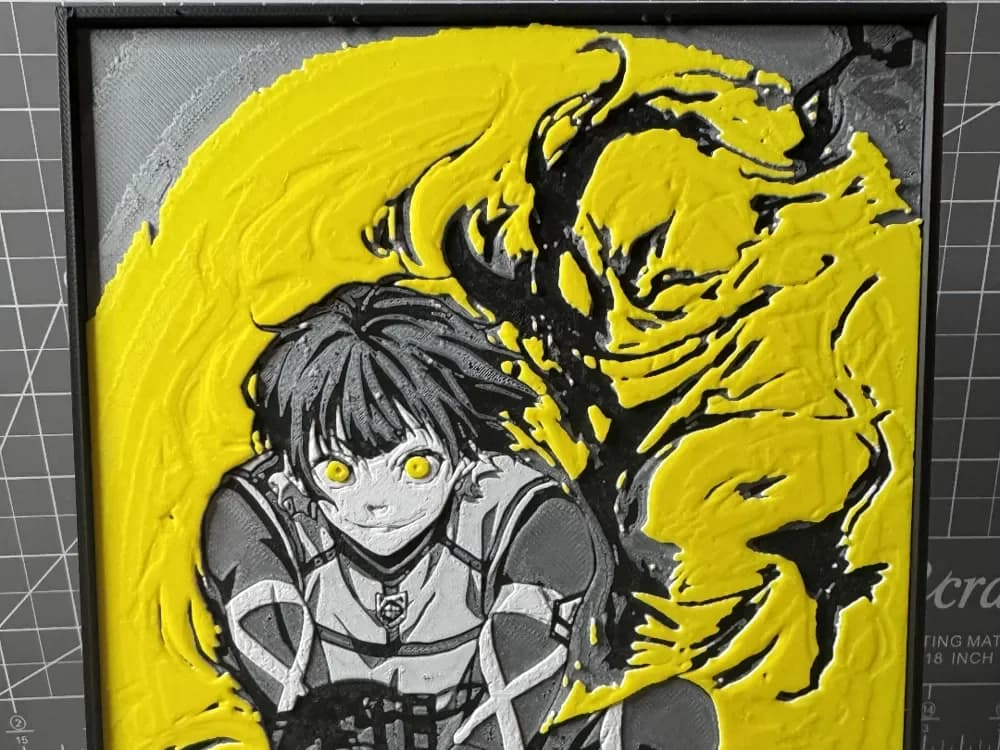 Hueforge of Meguru Bachira from BlueLock by SBC Creations HueForge model: Hueforge of Meguru Bachira from BlueLock by SBC Creations