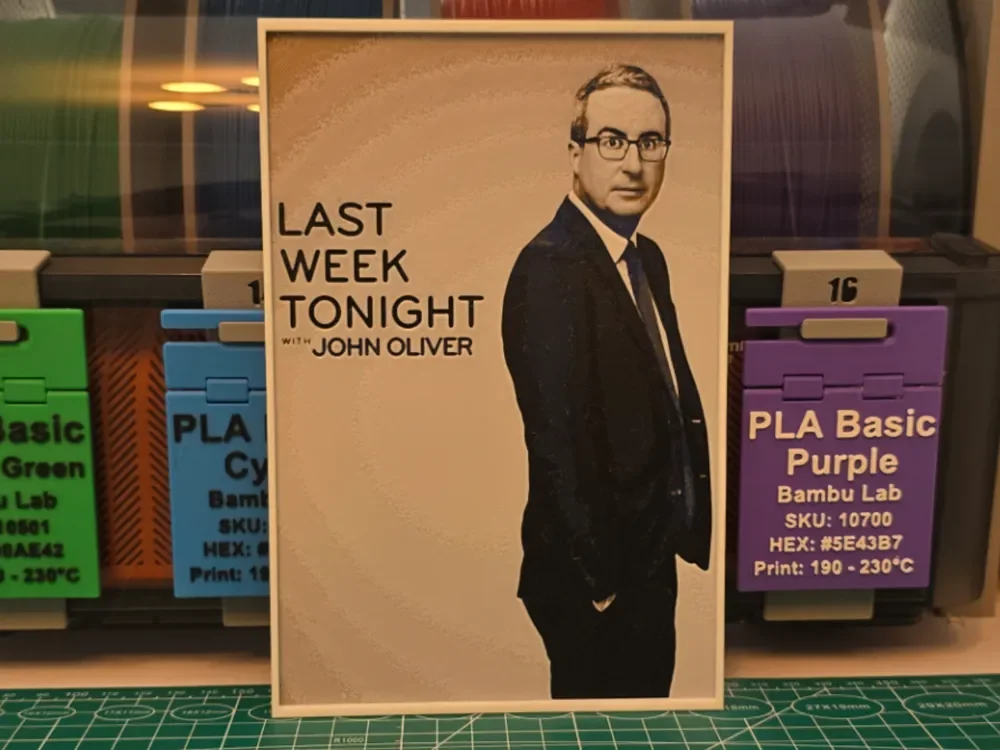 Last Week Tonight with John Oliver - Hueforge Art by Lumpy3D HueForge model: Last Week Tonight with John Oliver - Hueforge Art by Lumpy3D