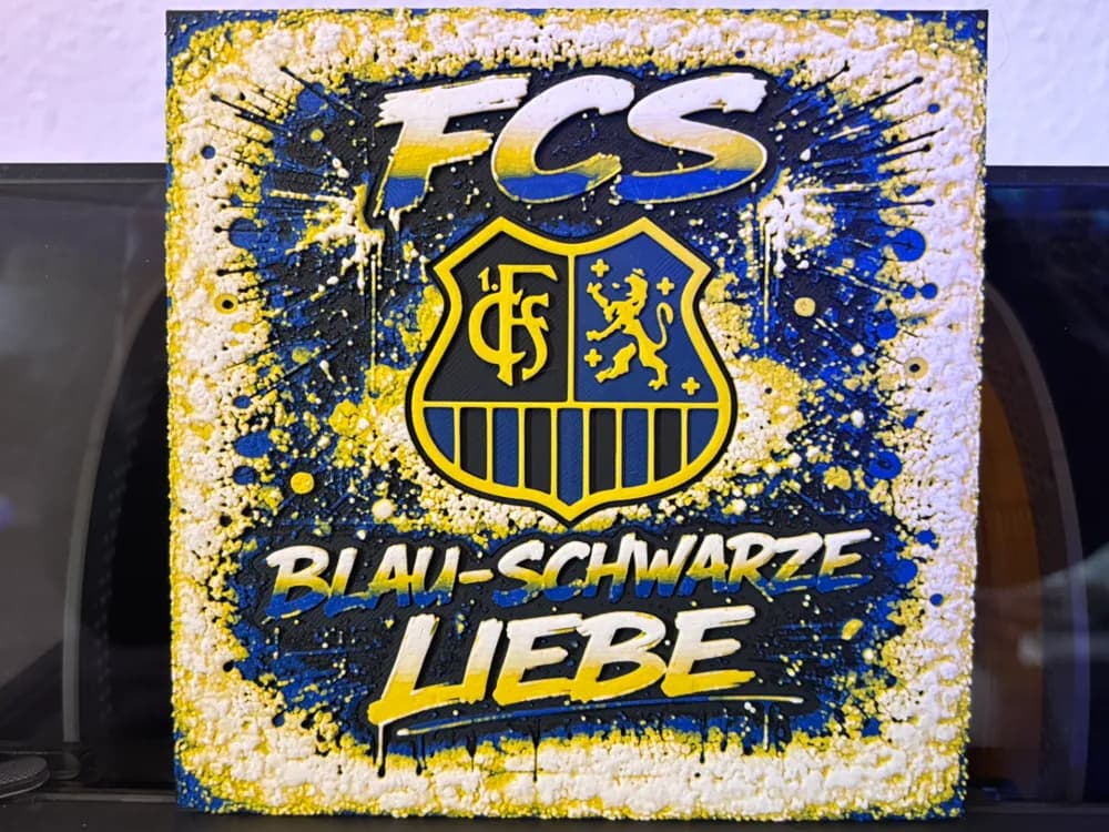1. FC Saarbrücken FCS blue-black love Hueforge by Reeftank&more HueForge model: 1. FC Saarbrücken FCS blue-black love Hueforge by Reeftank&more