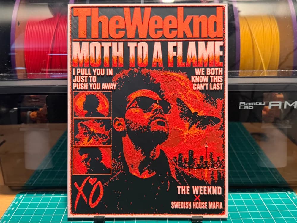 The Weeknd Moth To A Flame Poster The Weeknd Moth To A Flame Poster