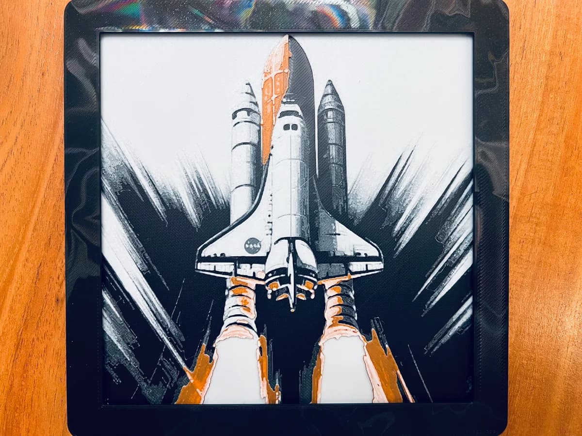 HueForge model: Space Shuttle LIftoff by JustBe 3D Printing