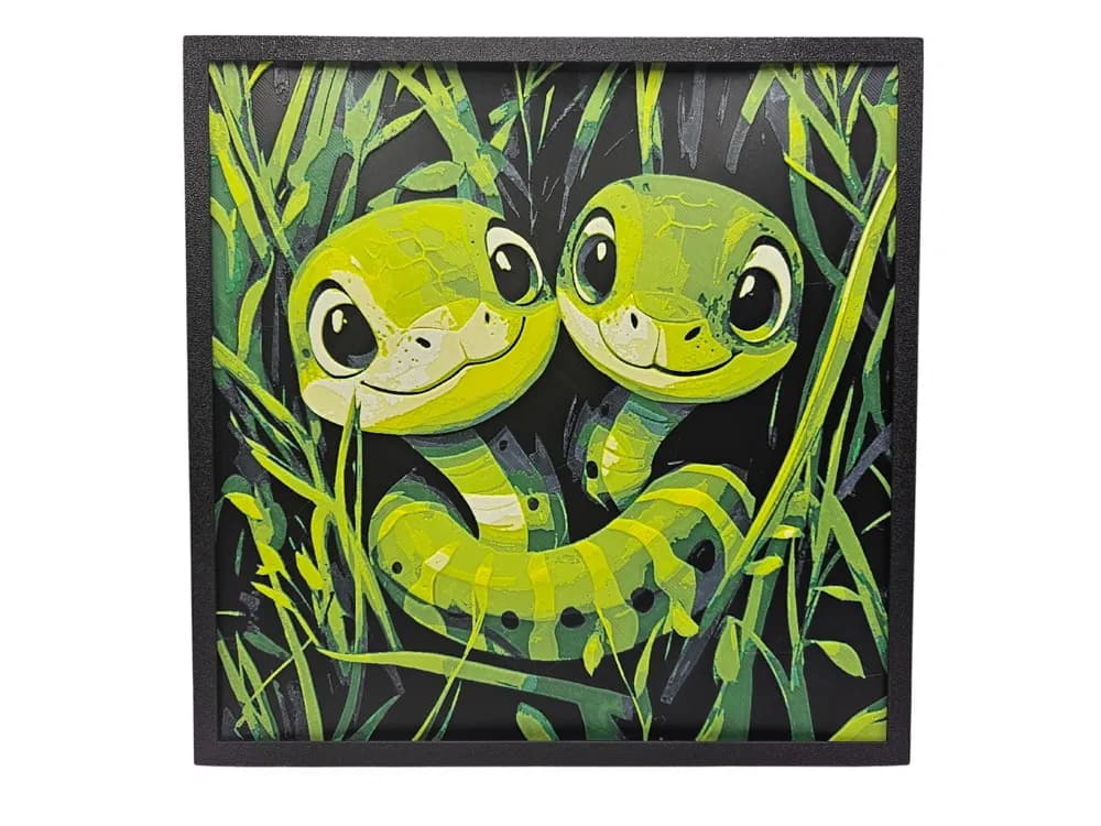 HueForge model: Snakes - Adorable Animals Collection by BusyKikiBee